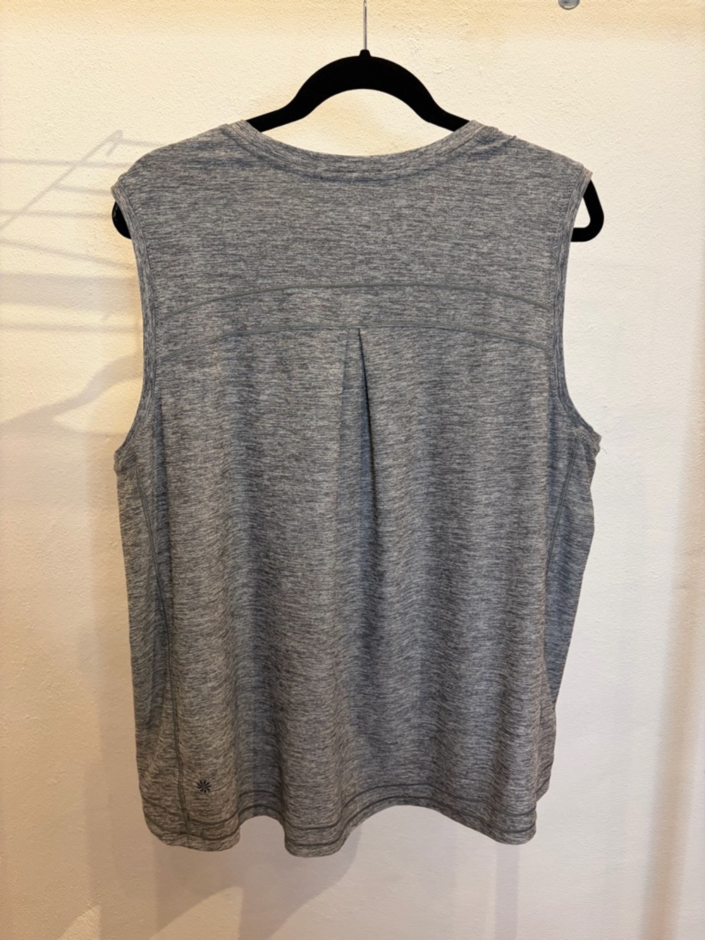 Athleta Heather Gray Muscle Tank with Wide Arm Openings - Picture 2 of 4